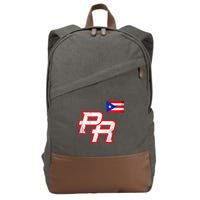 Puerto Rican Baseball Player Puerto Rico Flag Baseball Fans Cotton Canvas Backpack