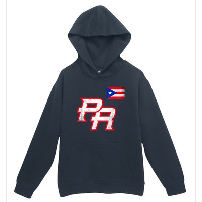 Puerto Rican Baseball Player Puerto Rico Flag Baseball Fans Urban Pullover Hoodie