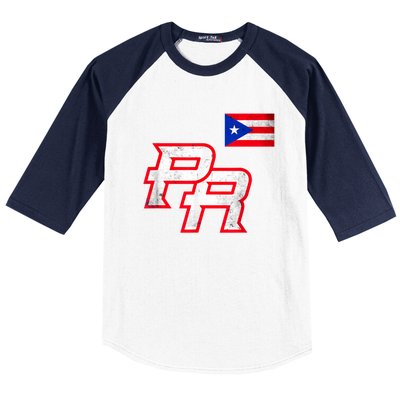 Puerto Rican Baseball Player Puerto Rico Flag Baseball Fans Baseball Sleeve Shirt