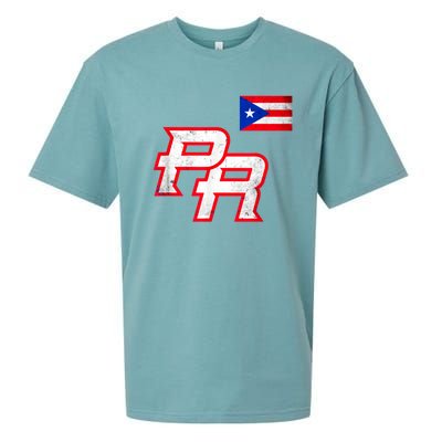 Puerto Rican Baseball Player Puerto Rico Flag Baseball Fans Sueded Cloud Jersey T-Shirt