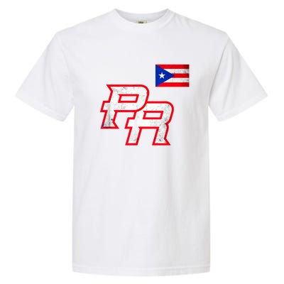 Puerto Rican Baseball Player Puerto Rico Flag Baseball Fans Garment-Dyed Heavyweight T-Shirt