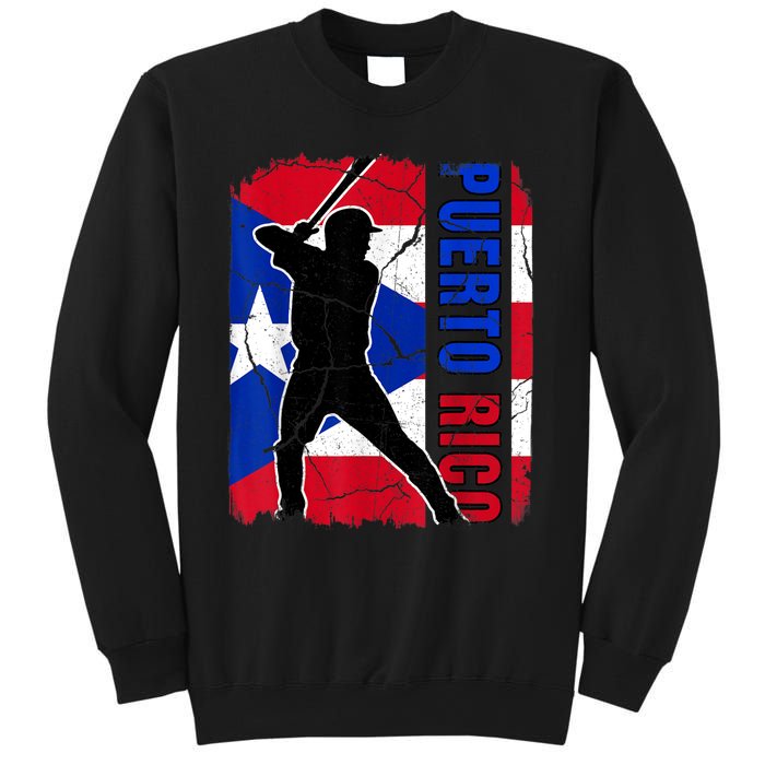 Puerto Rican Baseball Player Puerto Rico Flag Baseball Fans Sweatshirt