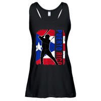 Puerto Rican Baseball Player Puerto Rico Flag Baseball Fans Ladies Essential Flowy Tank