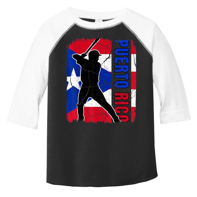 Puerto Rican Baseball Player Puerto Rico Flag Baseball Fans Toddler Fine Jersey T-Shirt