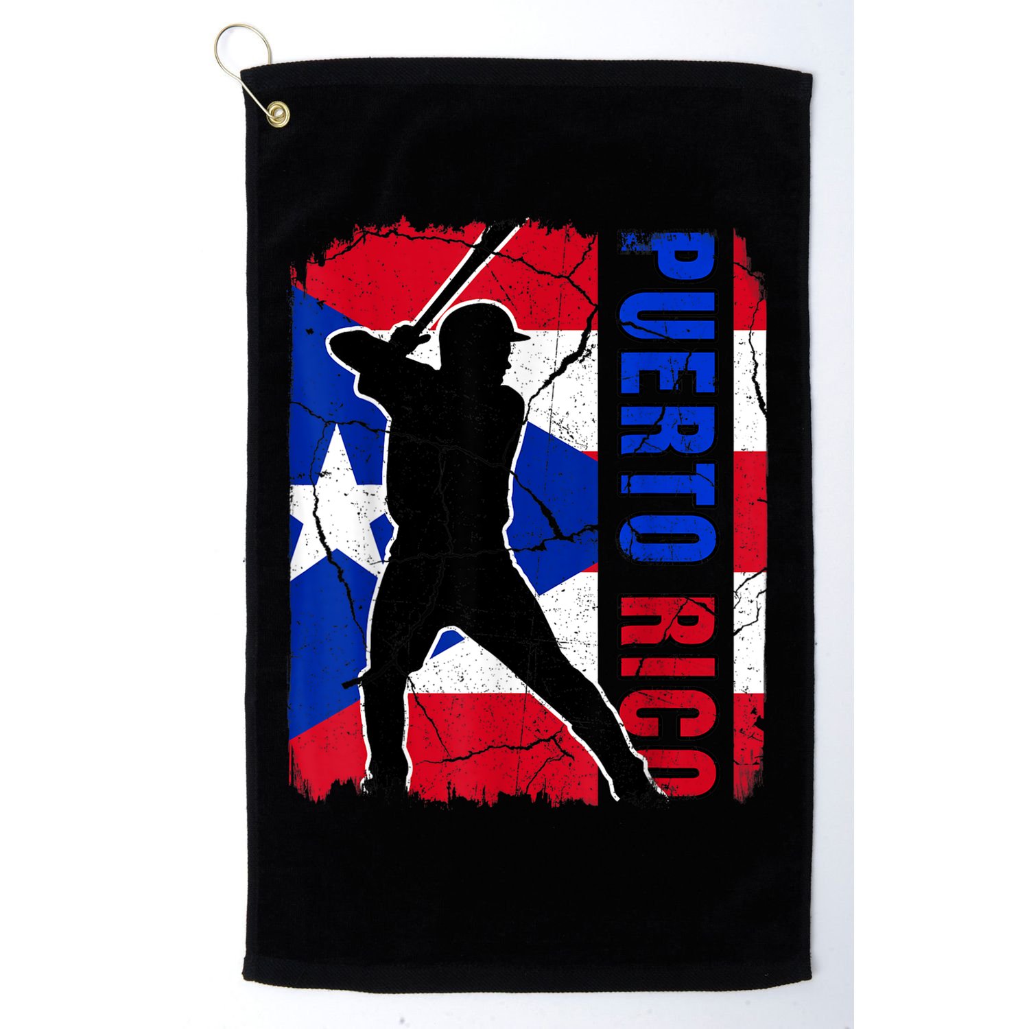 Puerto Rican Baseball Player Puerto Rico Flag Baseball Fans Golf Towel