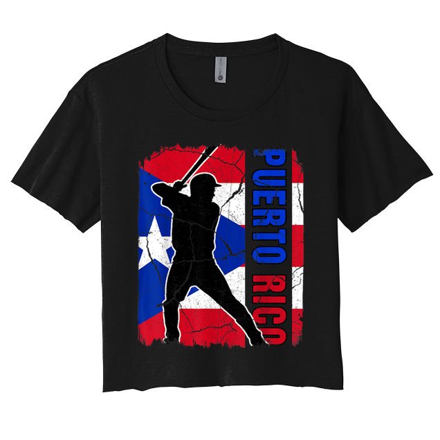 Puerto Rican Baseball Player Puerto Rico Flag Baseball Fans Crop Top