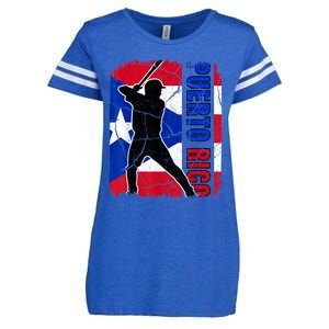 Puerto Rican Baseball Player Puerto Rico Flag Baseball Fans Enza Ladies Jersey Football T-Shirt