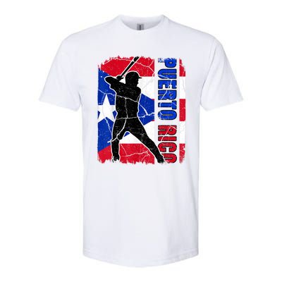 Puerto Rican Baseball Player Puerto Rico Flag Baseball Fans Softstyle® CVC T-Shirt