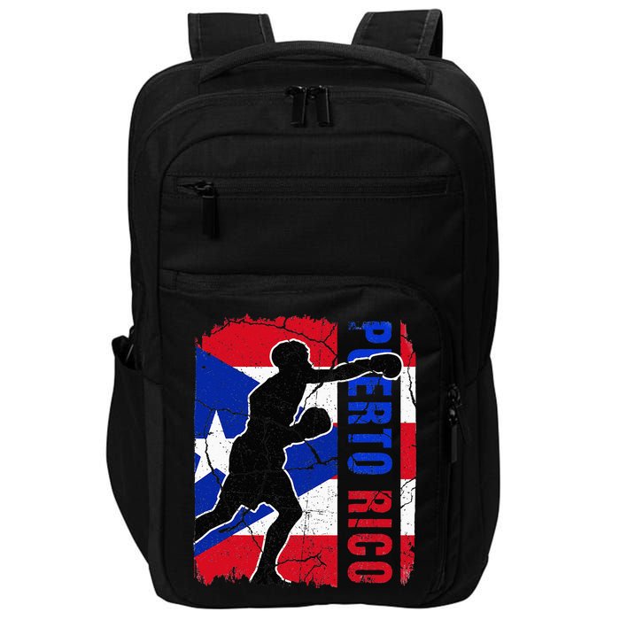 Puerto Rican Boxing Team Puerto Rico Flag Boxing Gloves Impact Tech Backpack