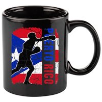 Puerto Rican Boxing Team Puerto Rico Flag Boxing Gloves 11oz C Handle Ceramic Mug