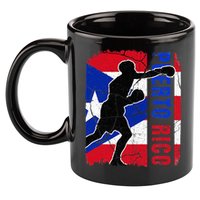 Puerto Rican Boxing Team Puerto Rico Flag Boxing Gloves 11oz C Handle Ceramic Mug