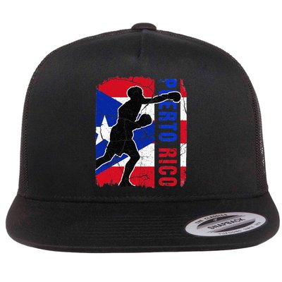 Puerto Rican Boxing Team Puerto Rico Flag Boxing Gloves Flatbill Hat