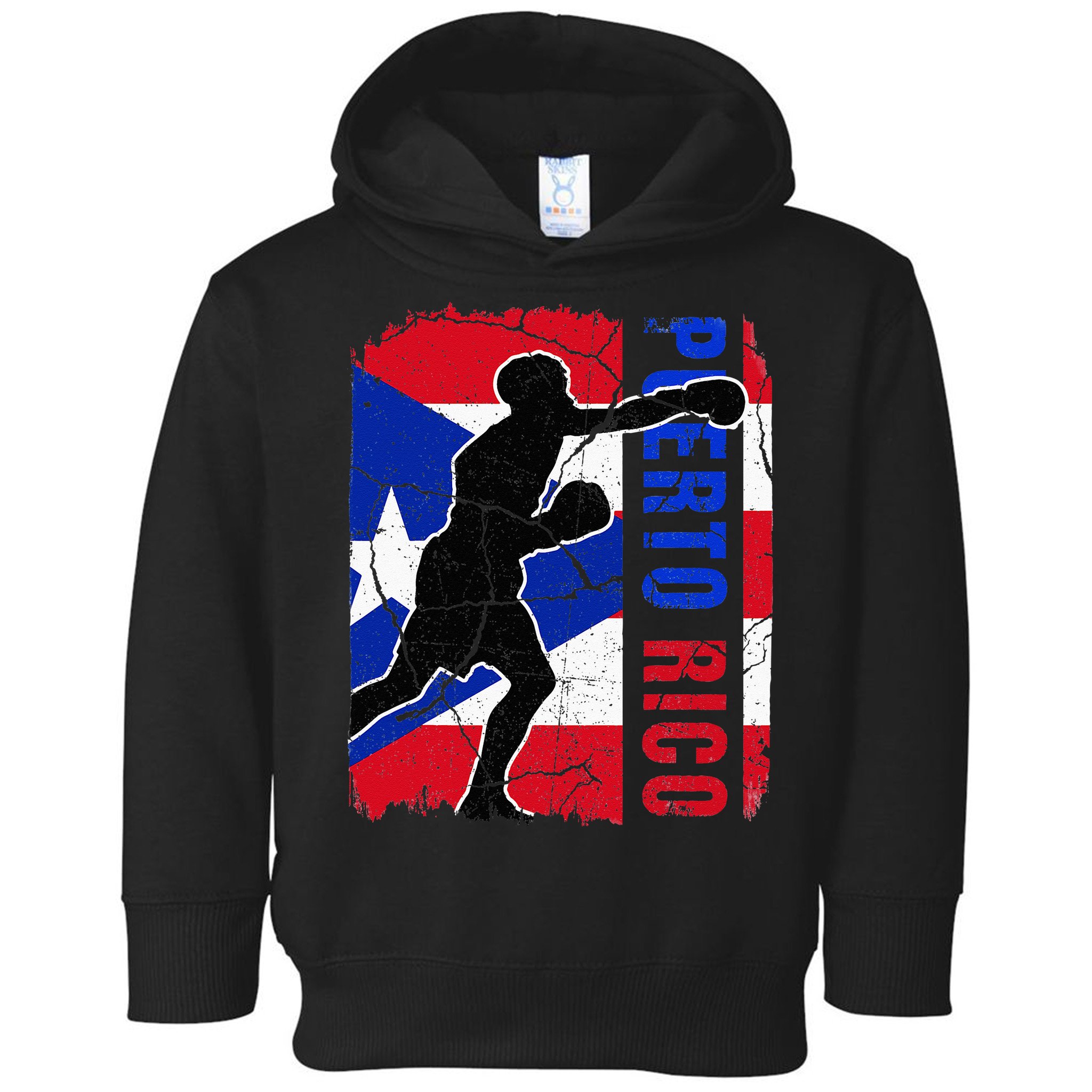 Puerto Rican Boxing Team Puerto Rico Flag Boxing Gloves Toddler Hoodie