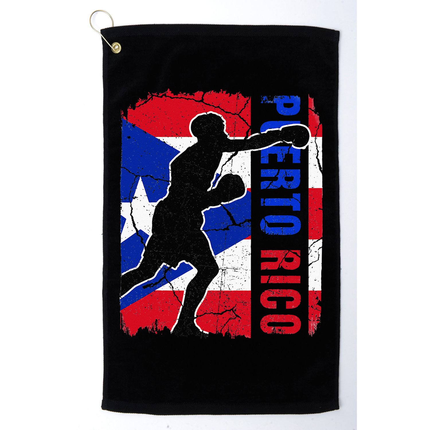 Puerto Rican Boxing Team Puerto Rico Flag Boxing Gloves Golf Towel