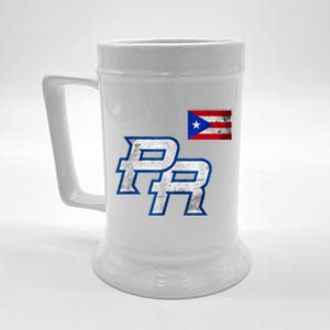 Puerto Rican Baseball Player Puerto Rico Flag Baseball Fans Beer Stein