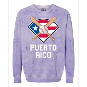 Puerto Rico Baseball Team Patriotic Beisbol Flag Colorblast Crewneck Sweatshirt