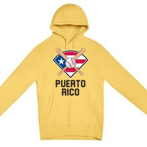 Puerto Rico Baseball Team Patriotic Beisbol Flag Premium Pullover Hoodie