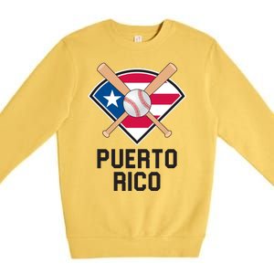 Puerto Rico Baseball Team Patriotic Beisbol Flag Premium Crewneck Sweatshirt