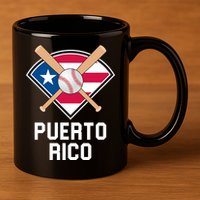 Puerto Rico Baseball Team Patriotic Beisbol Flag 11oz C Handle Ceramic Mug