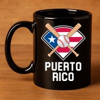 Puerto Rico Baseball Team Patriotic Beisbol Flag 11oz C Handle Ceramic Mug