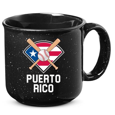 Puerto Rico Baseball Team Patriotic Beisbol Flag 15oz Campfire Ceramic Mug