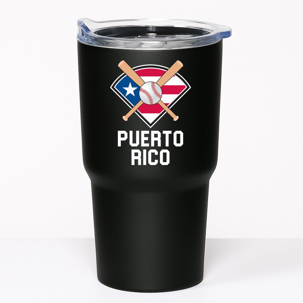Puerto Rico Baseball Team Patriotic Beisbol Flag Tumbler