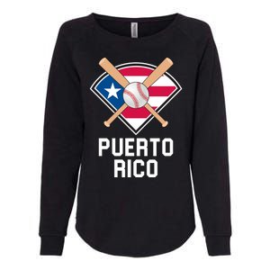 Puerto Rico Baseball Team Patriotic Beisbol Flag Womens California Wash Sweatshirt