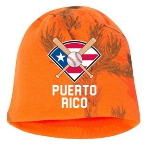 Puerto Rico Baseball Team Patriotic Beisbol Flag Kati - Camo Knit Beanie