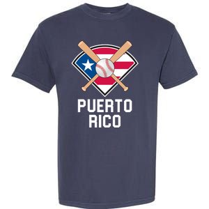 Puerto Rico Baseball Team Patriotic Beisbol Flag Garment-Dyed Heavyweight T-Shirt