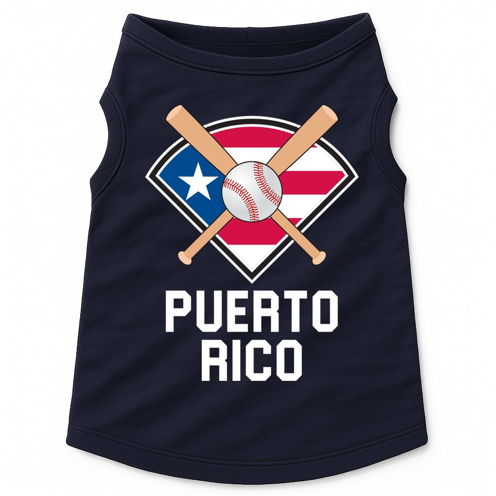 Puerto Rico Baseball Team Patriotic Beisbol Flag Doggie Tank