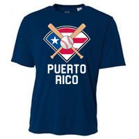 Puerto Rico Baseball Team Patriotic Beisbol Flag Cooling Performance Crew T-Shirt