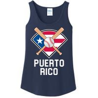 Puerto Rico Baseball Team Patriotic Beisbol Flag Ladies Essential Tank