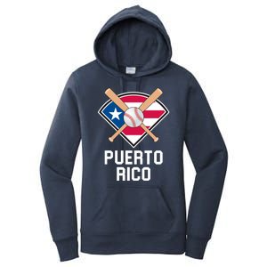 Puerto Rico Baseball Team Patriotic Beisbol Flag Women's Pullover Hoodie