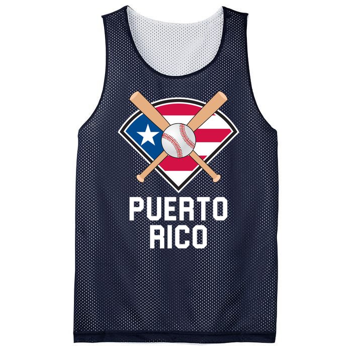 Puerto Rico Baseball Team Patriotic Beisbol Flag Mesh Reversible Basketball Jersey Tank