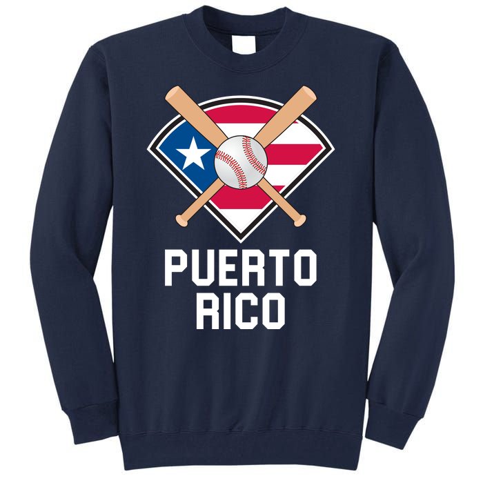 Puerto Rico Baseball Team Patriotic Beisbol Flag Tall Sweatshirt