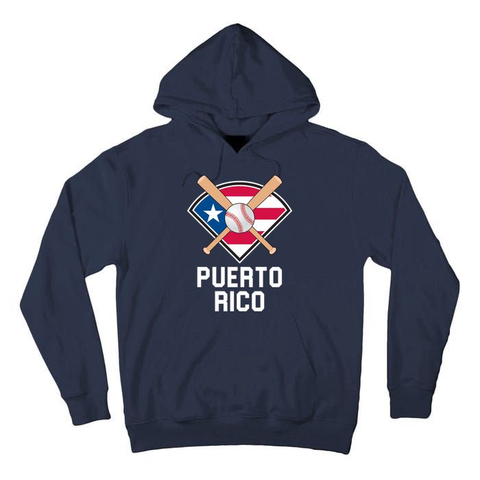 Puerto Rico Baseball Team Patriotic Beisbol Flag Tall Hoodie