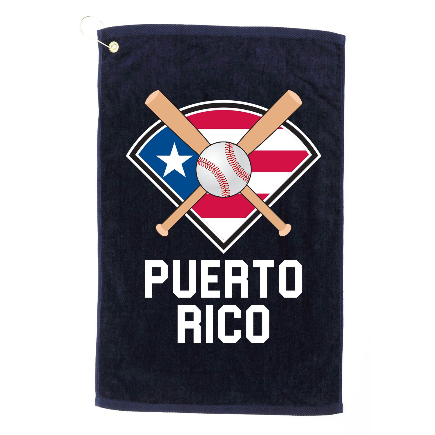 Puerto Rico Baseball Team Patriotic Beisbol Flag Golf Towel