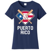 Puerto Rico Baseball Team Patriotic Beisbol Flag Women's T-Shirt