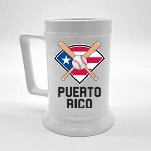 Puerto Rico Baseball Team Patriotic Beisbol Flag Beer Stein