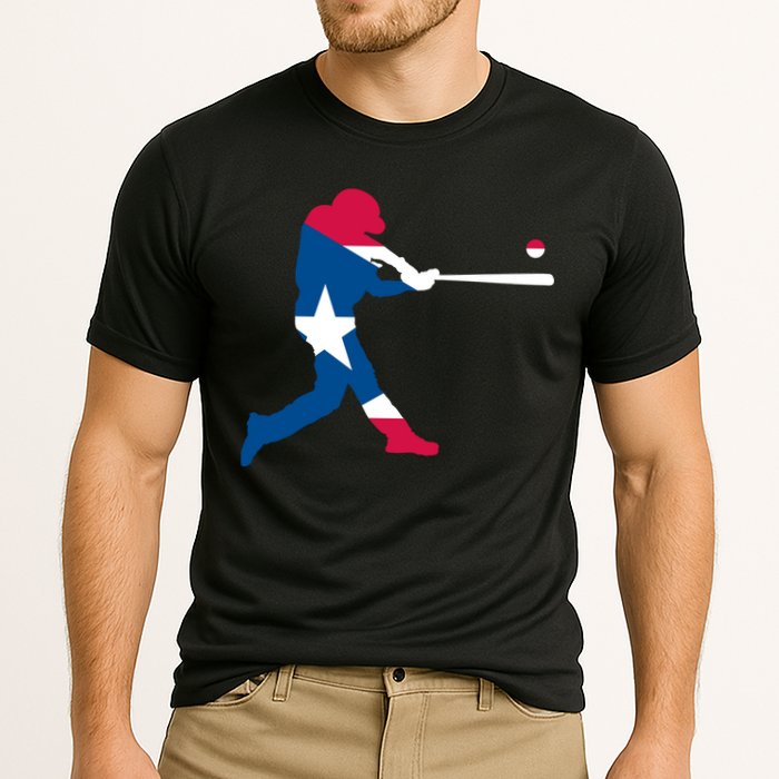 Puerto Rico Baseball Player Cooling Performance Crew T-Shirt