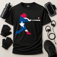 Puerto Rico Baseball Player Cooling Performance Crew T-Shirt