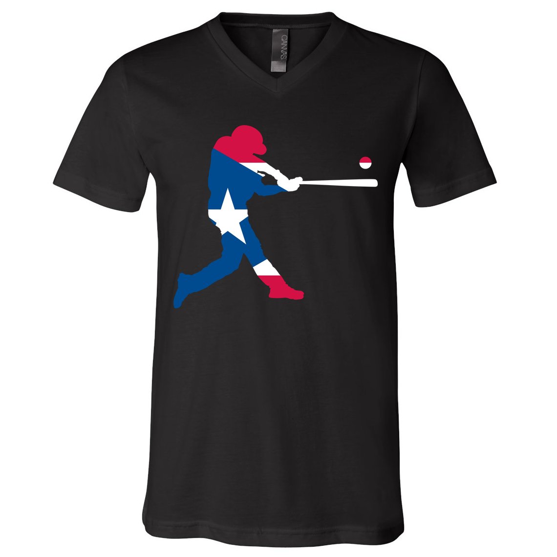 Puerto Rico Baseball Player V-Neck T-Shirt