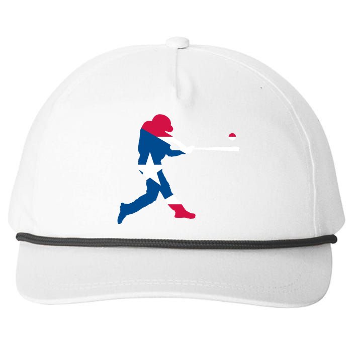 Puerto Rico Baseball Player Snapback Five-Panel Rope Hat