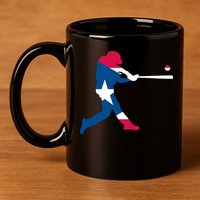 Puerto Rico Baseball Player 11oz C Handle Ceramic Mug