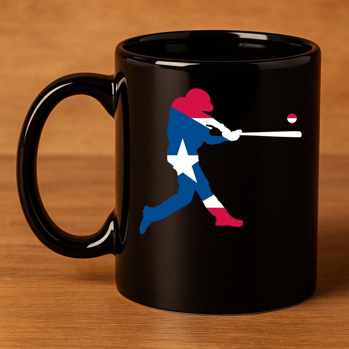 Puerto Rico Baseball Player 11oz C Handle Ceramic Mug