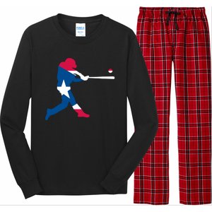 Puerto Rico Baseball Player Long Sleeve Pajama Set