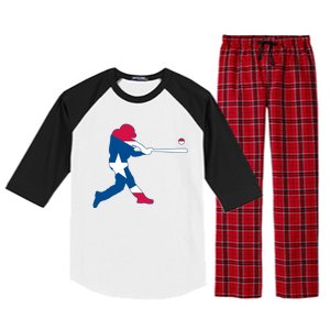 Puerto Rico Baseball Player Raglan Sleeve Pajama Set