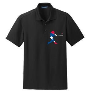 Puerto Rico Baseball Player Dry Zone Grid Polo