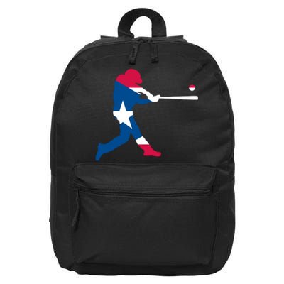 Puerto Rico Baseball Player 16 in Basic Backpack