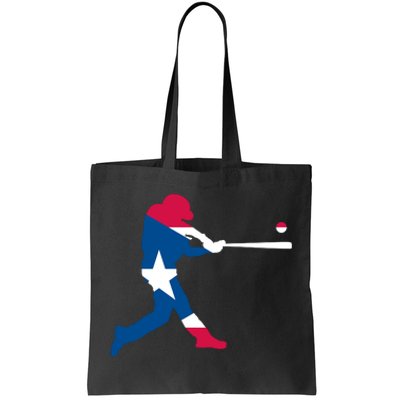 Puerto Rico Baseball Player Tote Bag